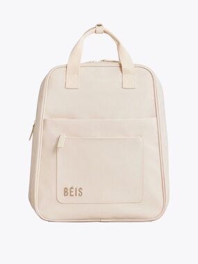 BÉIS The Expandable Backpack in Beige - travel backpack